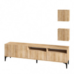 Mueble TV con estante Lupin roble Practica Hogar