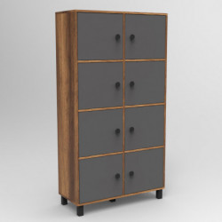 Mueble auxiliar MN06-BA antracita nogal Practica Hogar