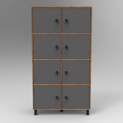 Mueble auxiliar MN06-BA antracita nogal Practica Hogar