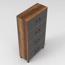 Mueble auxiliar MN06-BA antracita nogal Practica Hogar
