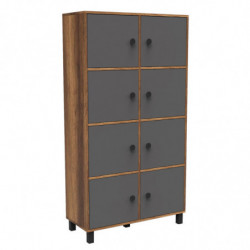 Mueble auxiliar MN06-BA antracita nogal Practica Hogar