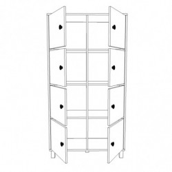 Mueble auxiliar MN06-BA antracita nogal Practica Hogar