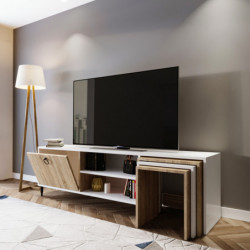 Mueble TV Zigon Sehpalı L502 blanco Practica Hogar