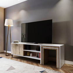 Mueble TV Zigon Sehpalı L502 blanco Practica Hogar