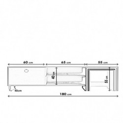 Mueble TV Zigon Sehpalı L502 blanco Practica Hogar