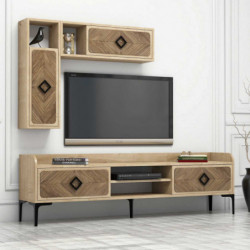 Mueble TV con estante Samba roble Practica Hogar