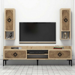 Mueble TV con estante Samba roble Practica Hogar