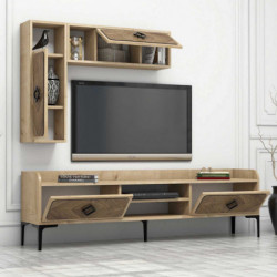 Mueble TV con estante Samba roble Practica Hogar