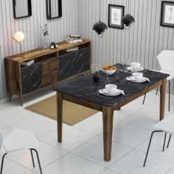 Conjunto de muebles de salón Milan 526 negro nogal Practica Hogar
