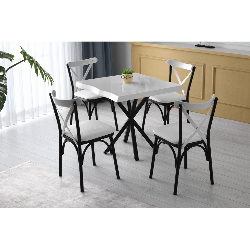 Mesa comedor Safir-1461 blanco Practica Hogar Mesa comedor Safir-1461 blanco Practica Hogar