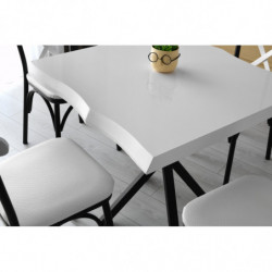 Mesa comedor Safir-1461 blanco Practica Hogar