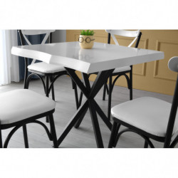 Mesa comedor Safir-1461 blanco Practica Hogar