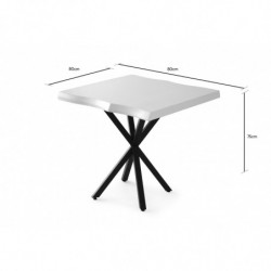 Mesa comedor Safir-1461 blanco Practica Hogar