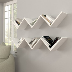 Estante de pared Zig Zag blanco Practica Hogar