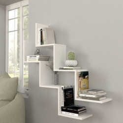 Estante de pared Zig Zag blanco Practica Hogar