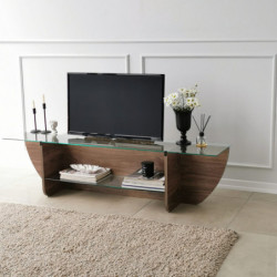 Mueble TV Lily nogal Practica Hogar