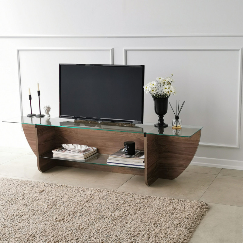 Mueble TV Lily nogal Practica Hogar Mueble TV Lily nogal Practica Hogar