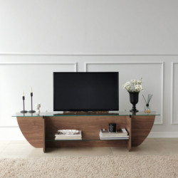 Mueble TV Lily nogal Practica Hogar