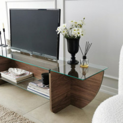 Mueble TV Lily nogal Practica Hogar