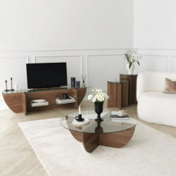 Mueble TV Lily nogal Practica Hogar