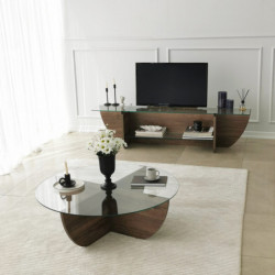 Mueble TV Lily nogal Practica Hogar