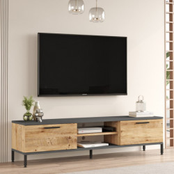 Mueble TV con estante RL1-AA pino atlántico antracita Practica Hogar