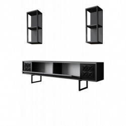 Mueble TV con estante Line antracita negro Practica Hogar