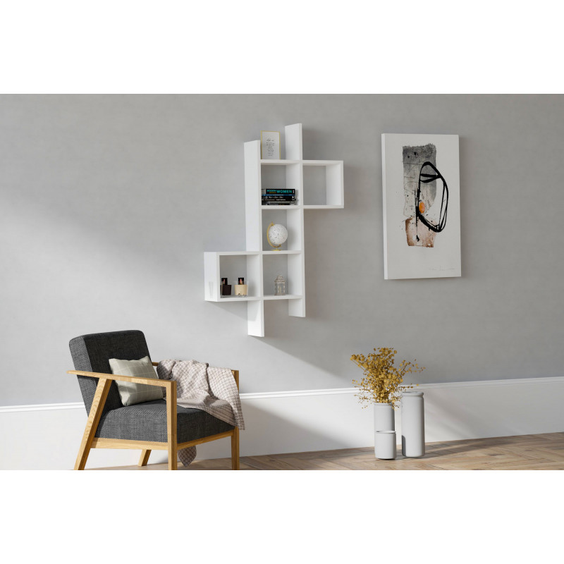Estante de pared Keno blanco Practica Hogar Estante de pared Keno blanco Practica Hogar