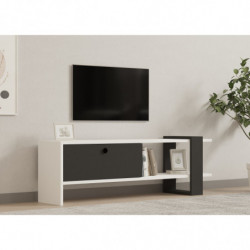 Mueble TV Funda antracita blanco Practica Hogar