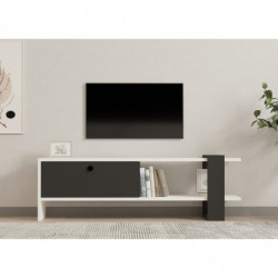 Mueble TV Funda antracita blanco Practica Hogar