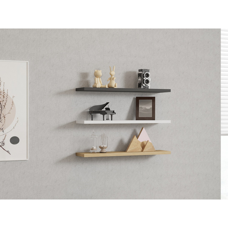 Estante de pared Boss zafiro antracita blanco Practica Hogar Estante de pared Boss zafiro antracita blanco Practica Hogar