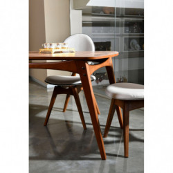 Set mesa y sillas (5 piezas) Touch crema nogal Practica Hogar