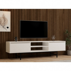 Mueble TV con estante Tauber blanco Practica Hogar
