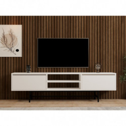 Mueble TV con estante Tauber blanco Practica Hogar