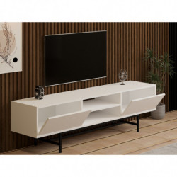 Mueble TV con estante Tauber blanco Practica Hogar