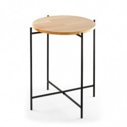 Mesa de centro Shb-004 Negro Natural Practica Hogar