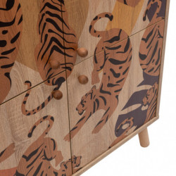 Mueble auxiliar Multilüx Tigris sonomo naranja rojo burdeos Practica Hogar