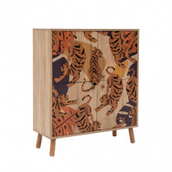 Mueble auxiliar Multilüx Tigris sonomo naranja rojo burdeos Practica Hogar