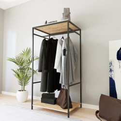 Armario Ansbach L658 roble negro Practica Hogar