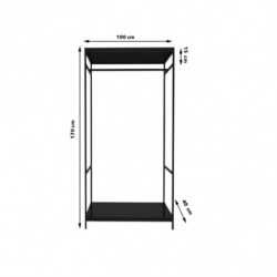 Armario Ansbach L658 roble negro Practica Hogar