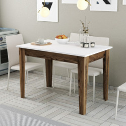 Mesa de cocina Kiev 505 blanco nogal Practica Hogar