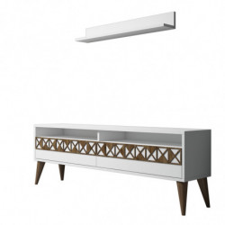 Mueble TV con estante Line blanco Practica Hogar