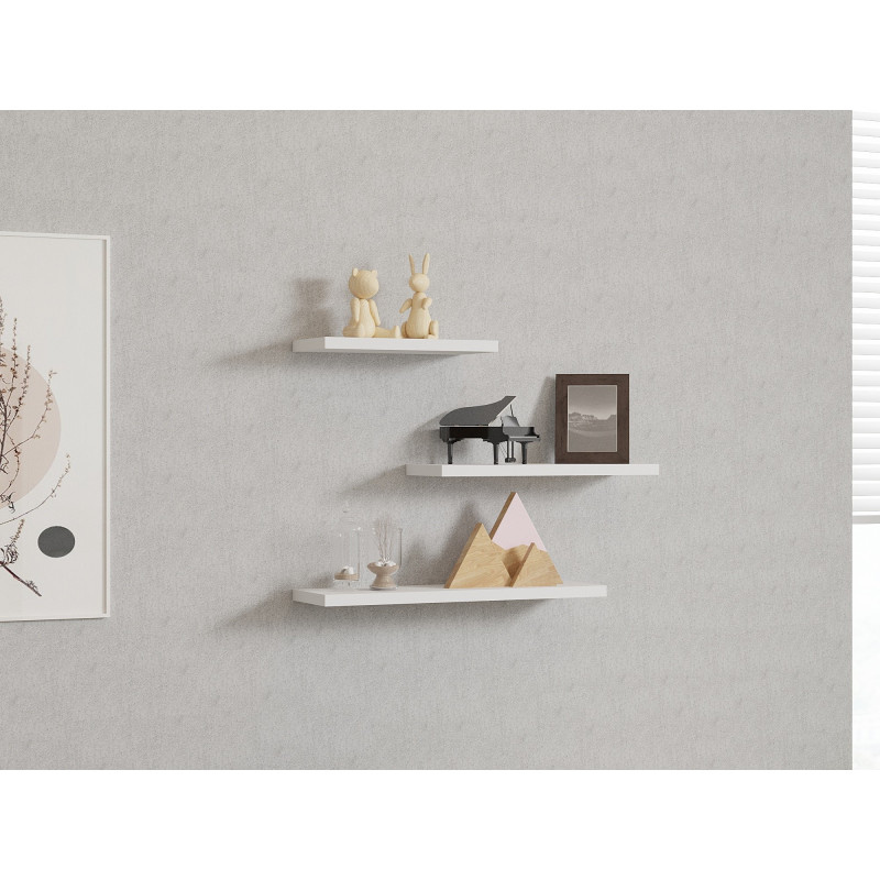 Estante de pared Leila blanco Practica Hogar Estante de pared Leila blanco Practica Hogar
