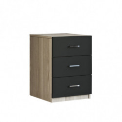 Cajonera Vario C roble negro Practica Hogar