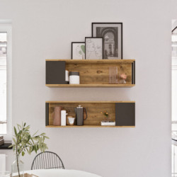 Estante de pared VG18-A pino atlántico Practica Hogar