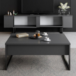 Conjunto de muebles de salón Luxe Set antracita negro Practica Hogar
