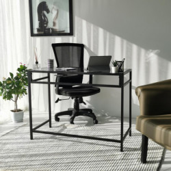 Escritorio de estudio Massası 100x45cm M100F humo negro Practica Hogar