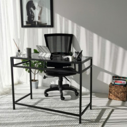 Escritorio de estudio Massası 100x45cm M100F humo negro Practica Hogar