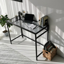 Escritorio de estudio Massası 100x45cm M100F humo negro Practica Hogar