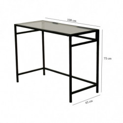 Escritorio de estudio Massası 100x45cm M100F humo negro Practica Hogar